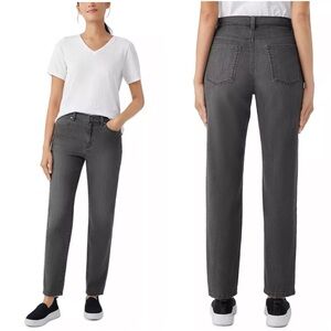 EILEEN FISHER High Rise Slim Fit Jeans in Carbon